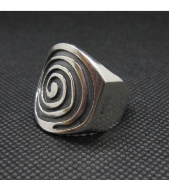 R002016 Sterling Silver Ladies Ring Spiral Solid Genuine Hallmarked 925 Handmade